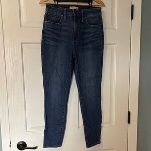 Madewell Curvy High-Rise Skinny Crop Jeans in Dark Indigo